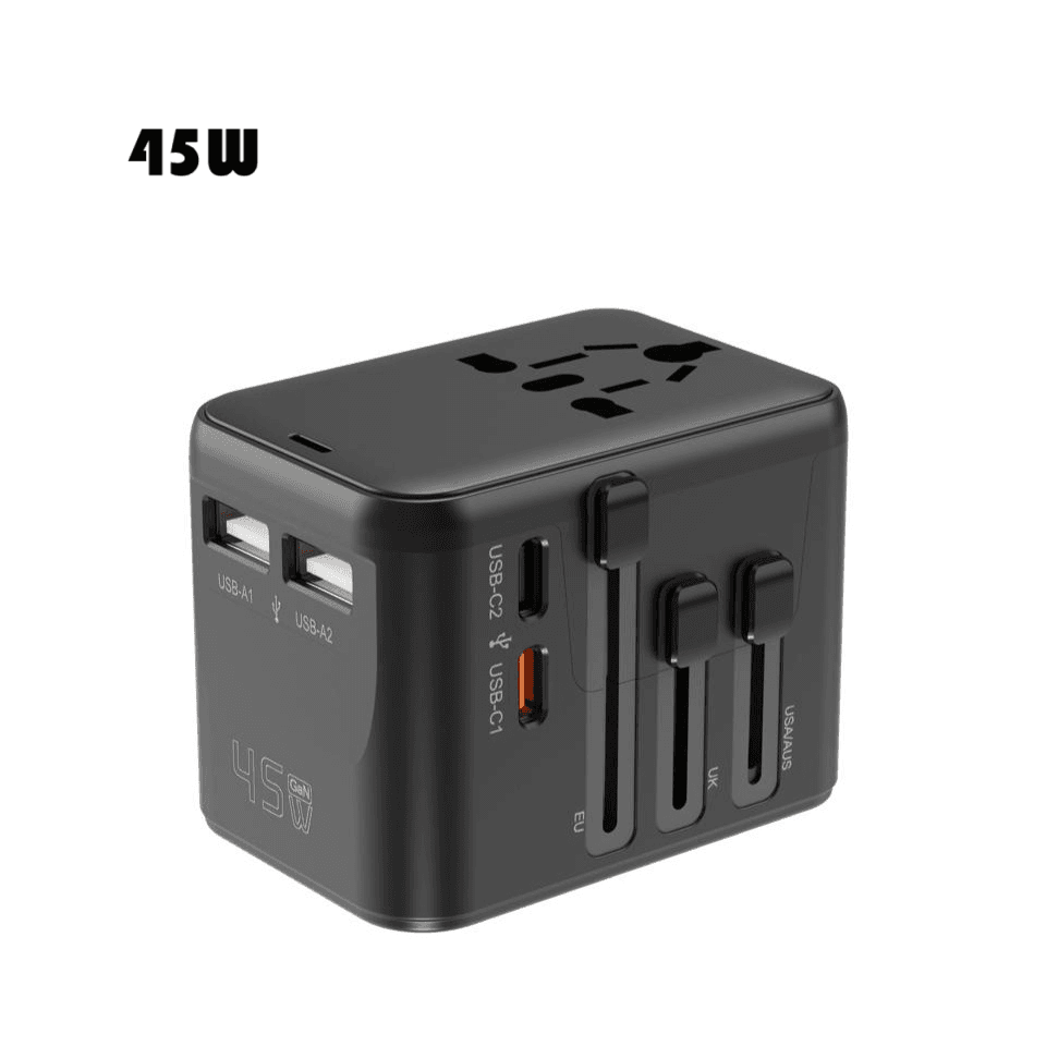 Universal Travel Adapter with Fast Charging | USB-C PD & USB-A Multi-Port World Plug for for iPhone, Xiaomi, Nothing & OnePlus থাম্বনেইল 3
